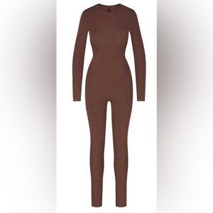 Swarovski X SKIMS Elegant Brown Jumpsuit Limited Edition